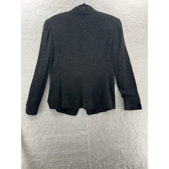Dana Buchman Womens Suit Jacket Black White Polka Dot Long Sleeve Pockets 6 - Picture 2 of 10